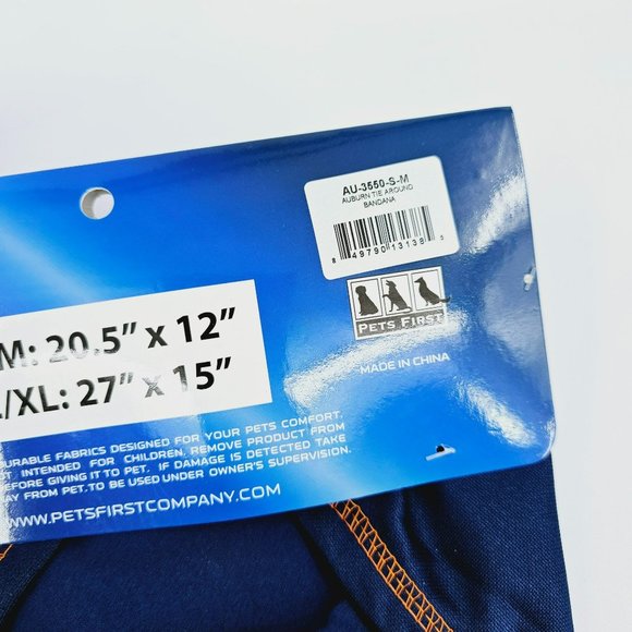 Pet First Collegiate Bandana Wear Auburn University Small Medium Blue Orange New - Picture 7 of 9